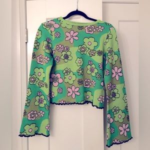 Belle Sleeve Floral Crop